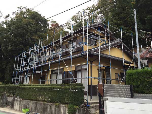 一般住宅のビケ足場