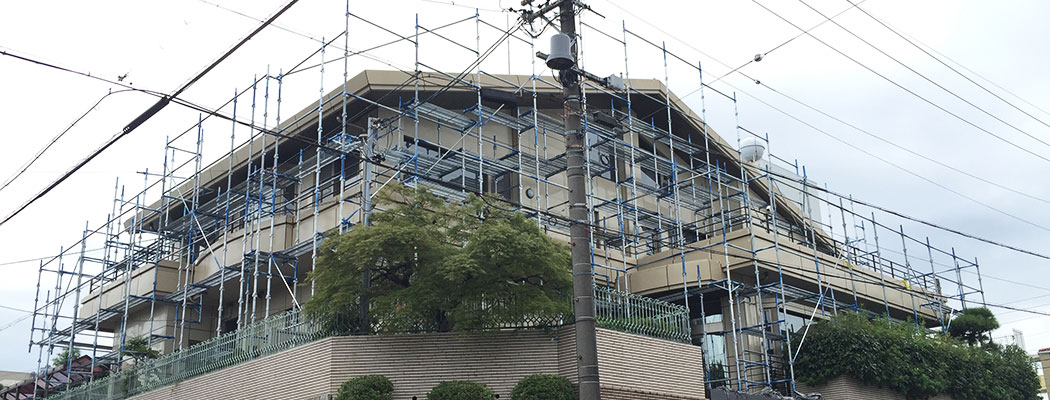 一般住宅外部足場 | 足場工事なら愛知・岐阜・三重のKRS株式会社