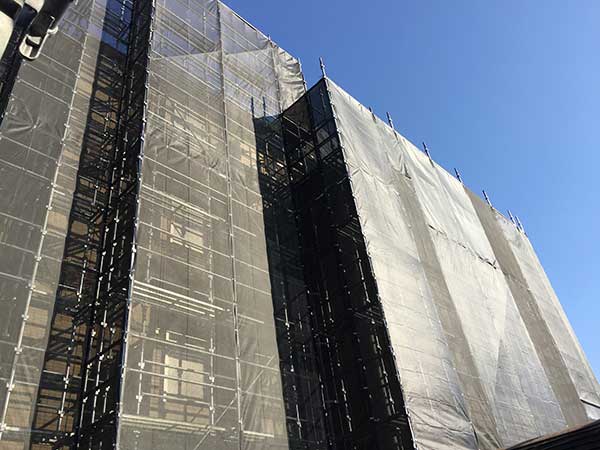 名古屋昭和区のマンション外部足場 | 足場工事なら愛知・岐阜・三重のKRS株式会社