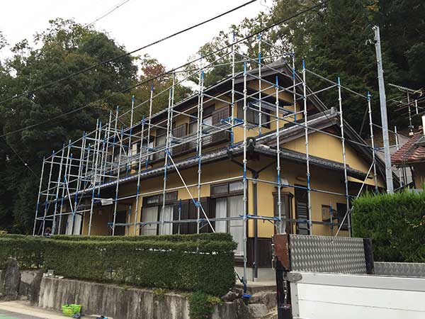 土岐市柿野の外部足場 | 足場工事なら愛知・岐阜・三重のKRS株式会社
