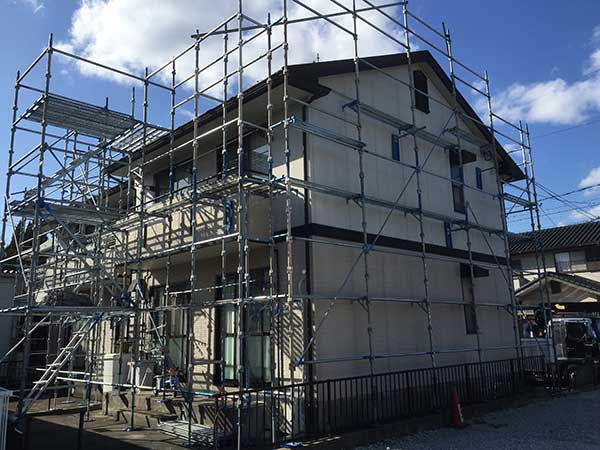 名古屋市守山区の外部足場 | 足場工事なら愛知・岐阜・三重のKRS株式会社