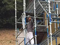 改修工事の足場組立 | 足場組立・鳶工事のKRS株式会社【岐阜県土岐市】