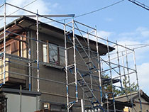 改修工事の足場組立6 | 足場組立・鳶工事のKRS株式会社【岐阜県土岐市】